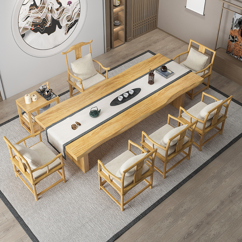Pure solid wood tea table and  - مراجعة Home Office Login وسعره