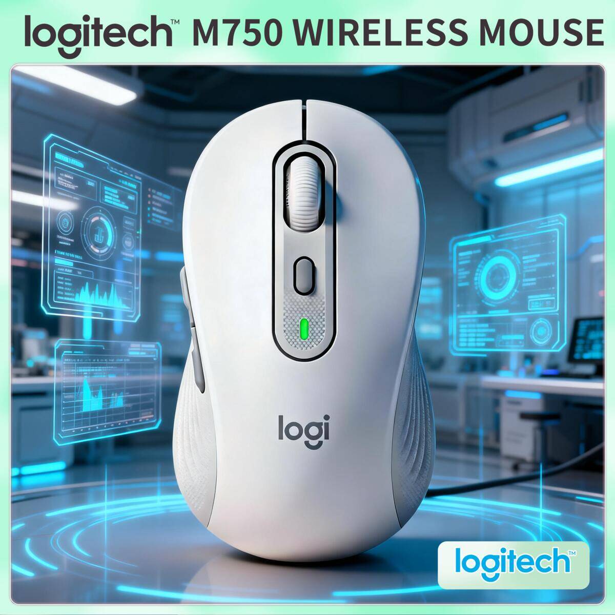 Logitech M750 Ergonomic Blueto - مراجعة Home Office For Mac وسعره