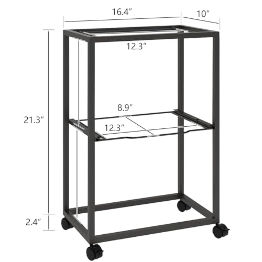 2 Tiers Metal Rolling File Car - مراجعة Rolling File Cart وسعره
