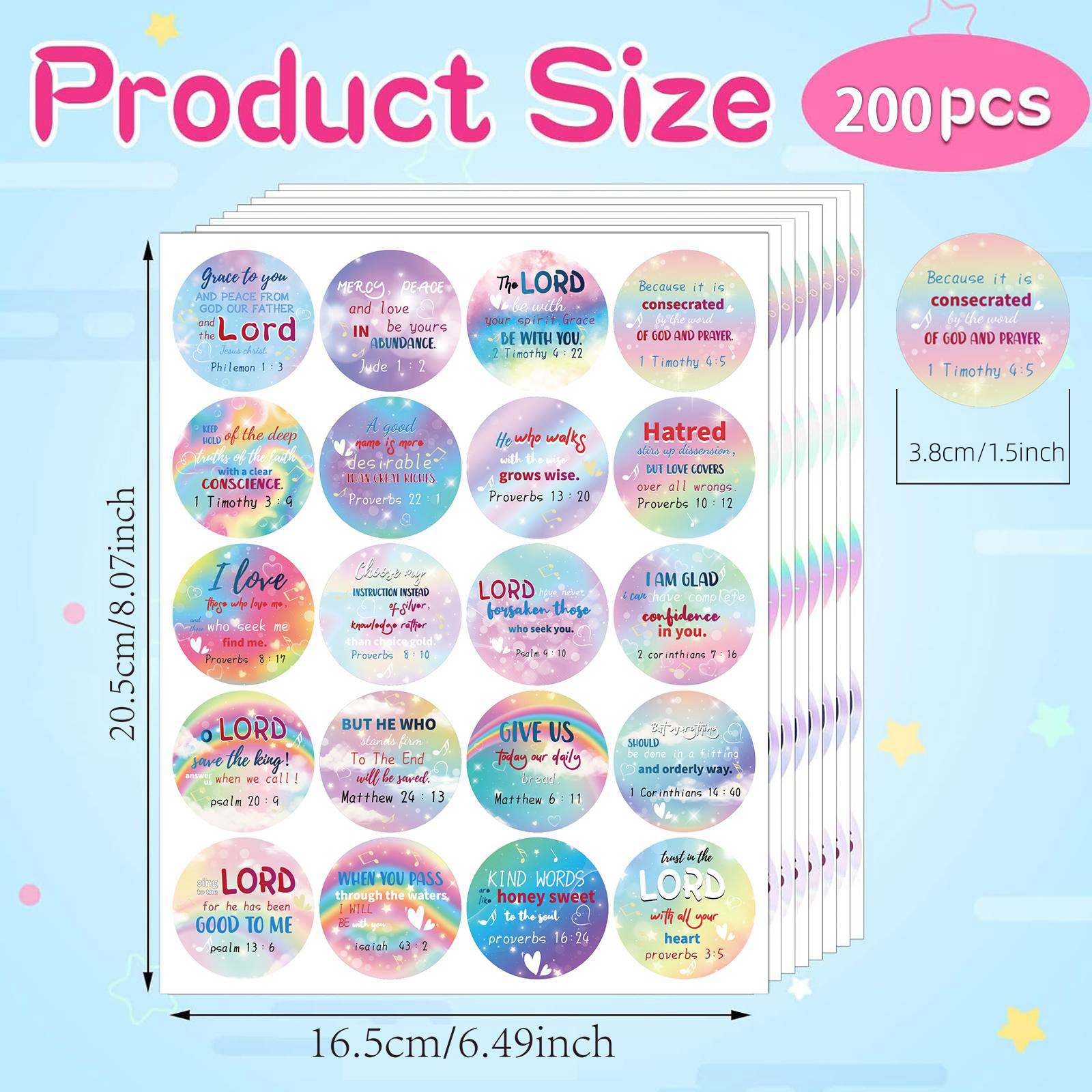 200 Pcs Christian Religious St - مراجعة Home Office Quotes وسعره