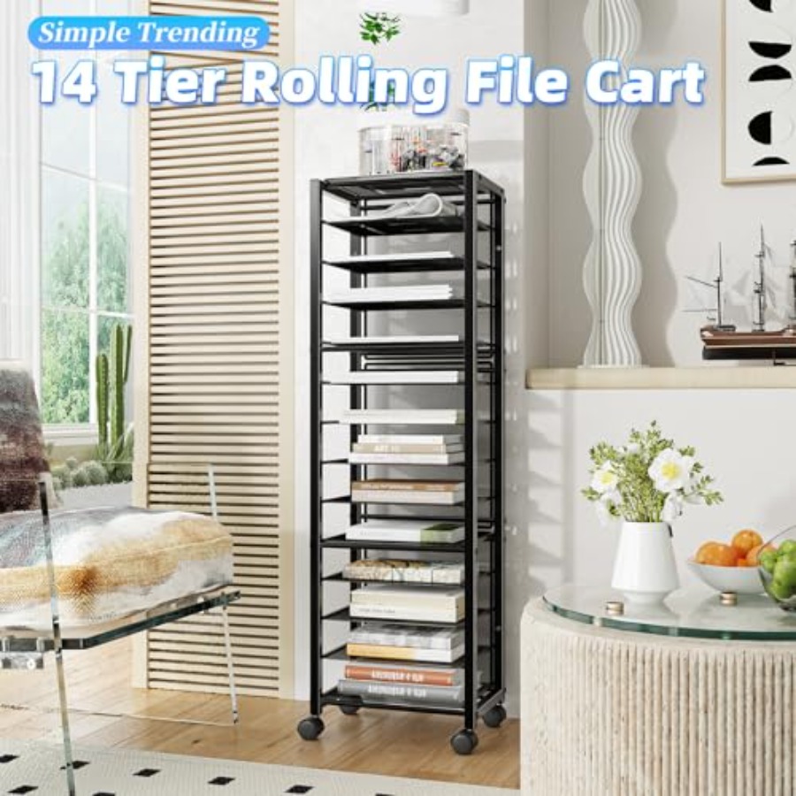 Rolling File Cart, Desk File O - مراجعة Rolling File Cart وسعره