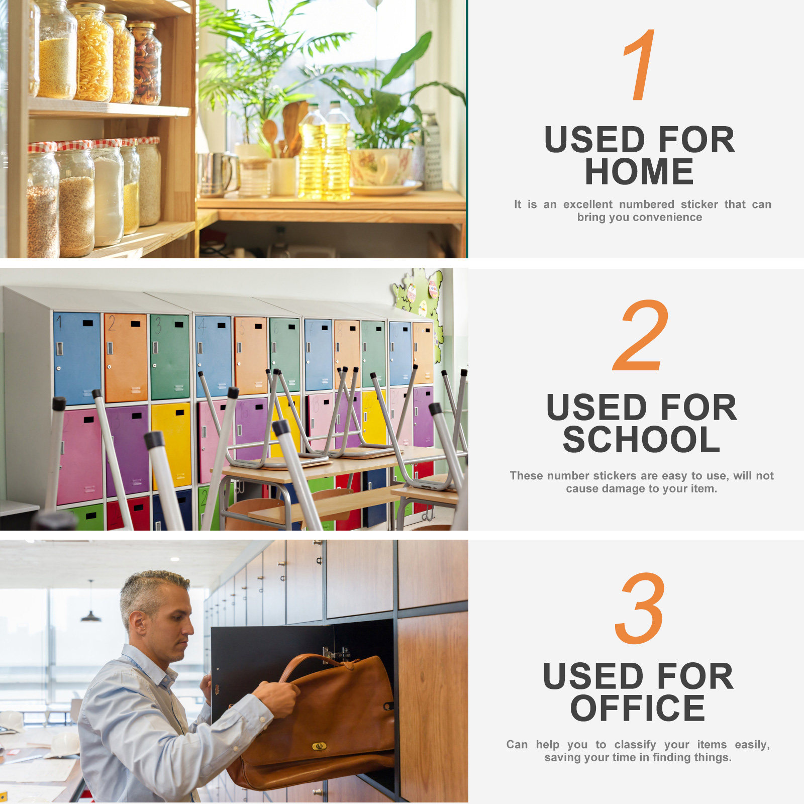 20 Sheets Number Stickers Numb - مراجعة Home Office Number وسعره